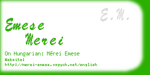 emese merei business card